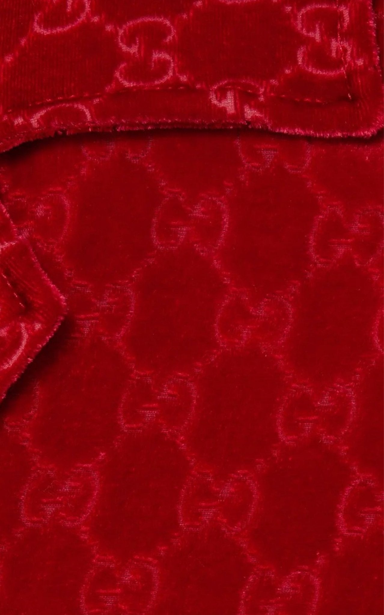 Gucci GG Velvet Devoré Wide - Leg Pants - Runway Catalog