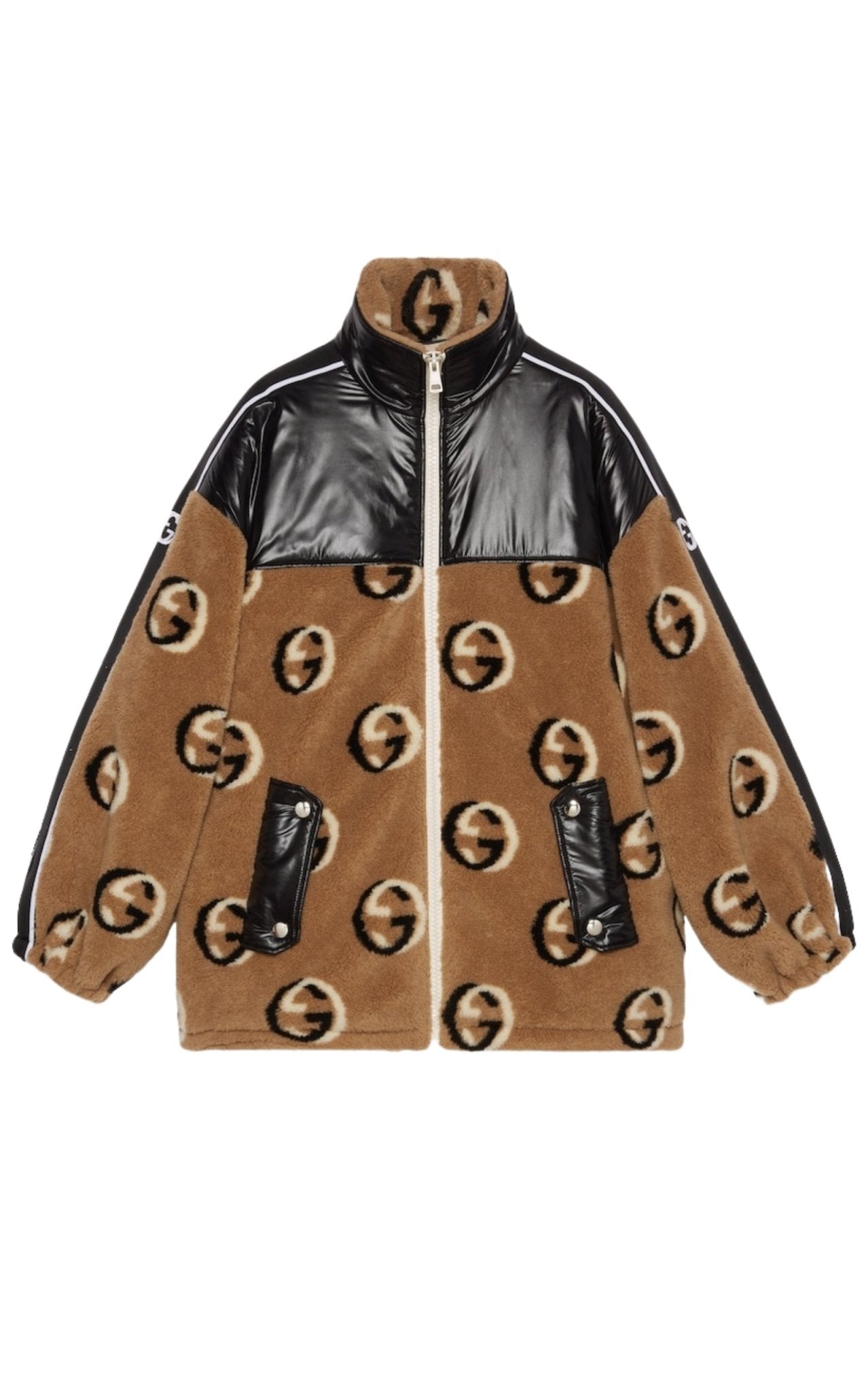 Gucci GG Wool Fleece Jacquard Zip Jacket - Runway Catalog