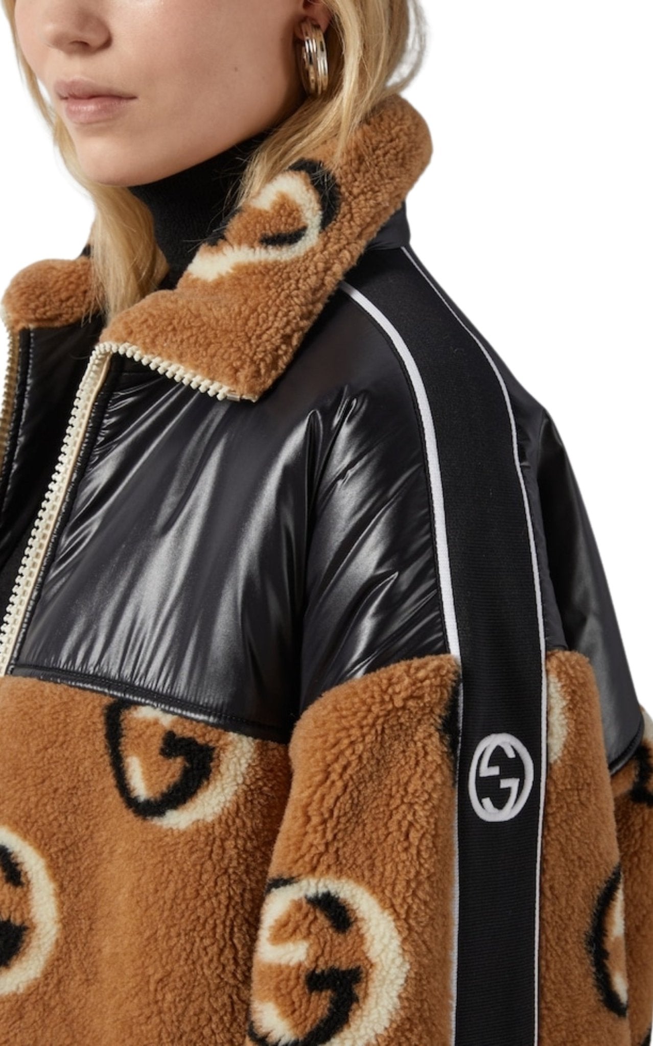 Gucci GG Wool Fleece Jacquard Zip Jacket - Runway Catalog