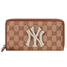 Gucci GG Zip Around Wallet with New York Yankees Patch - Runway Catalog