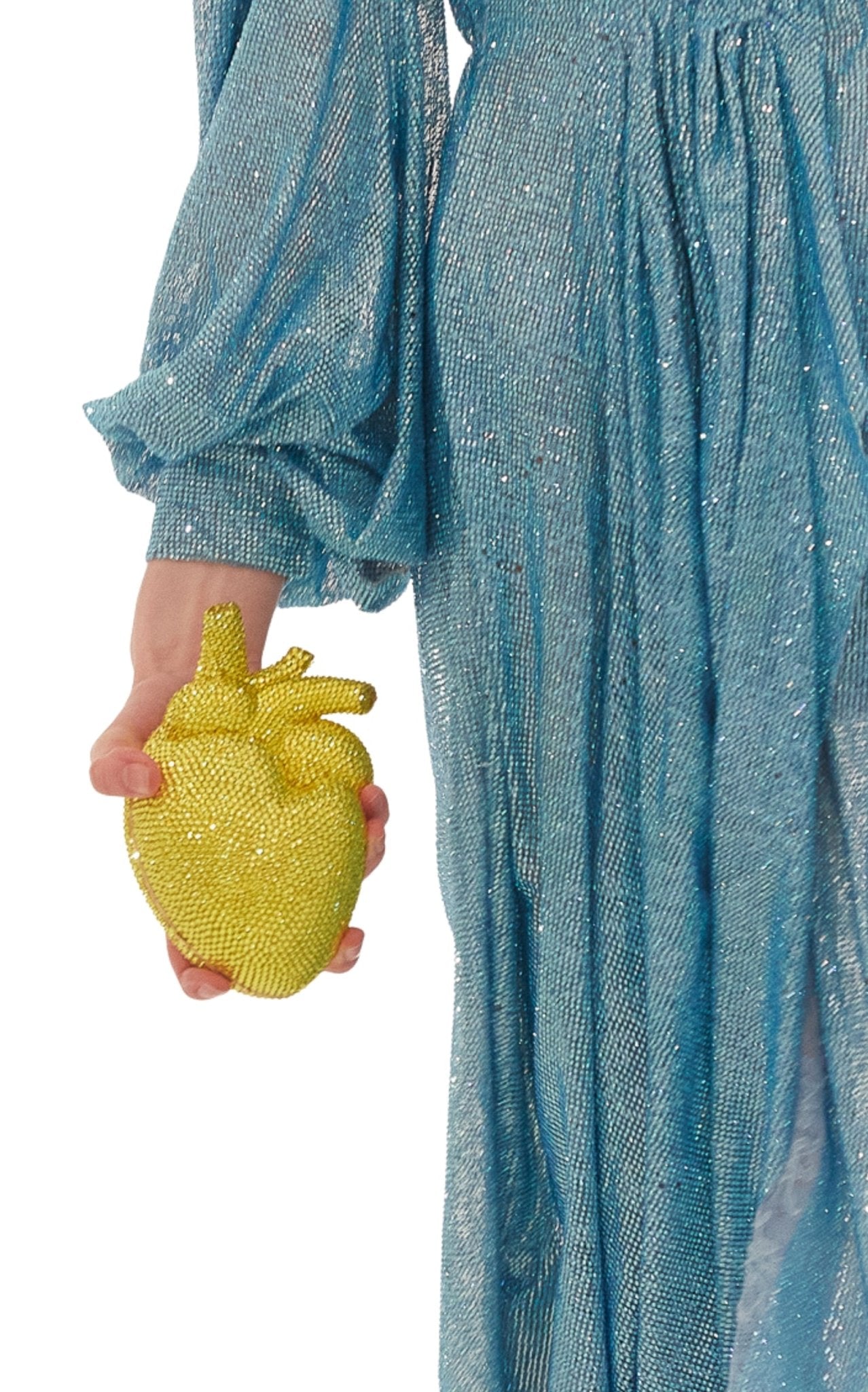 Gucci Gold Broadway Heart Crystal - Embellished Clutch Bag - Runway Catalog