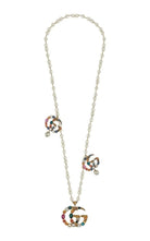 Gucci Gold - plated Metal Double G Crystal Necklace - Runway Catalog