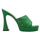 Gucci Green Embellishment Mules - Runway Catalog