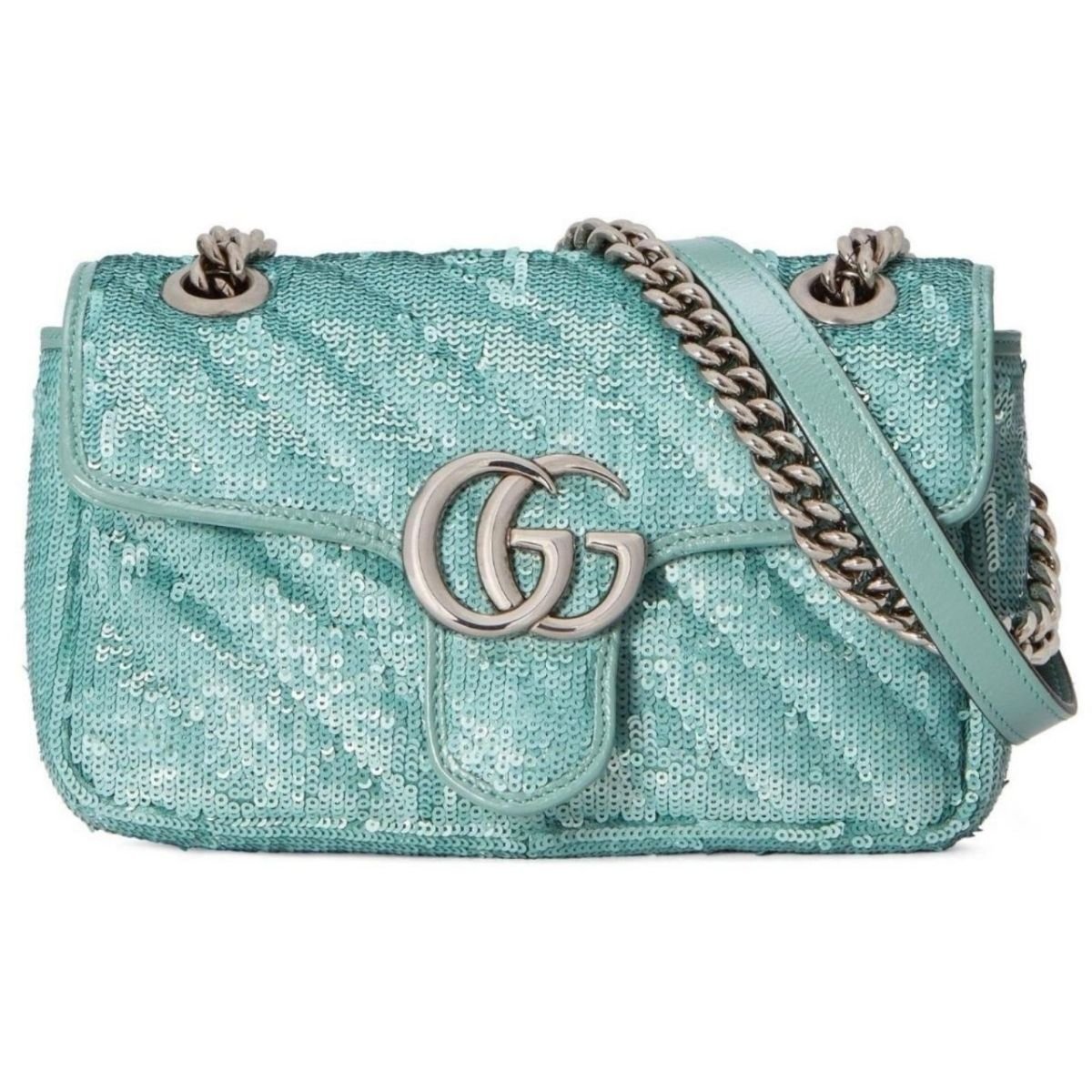 Gucci Green GG Marmont Mini Sequin Shoulder Bag – Runway Catalog