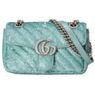 Gucci Green GG Marmont Mini Sequin Shoulder Bag - Runway Catalog