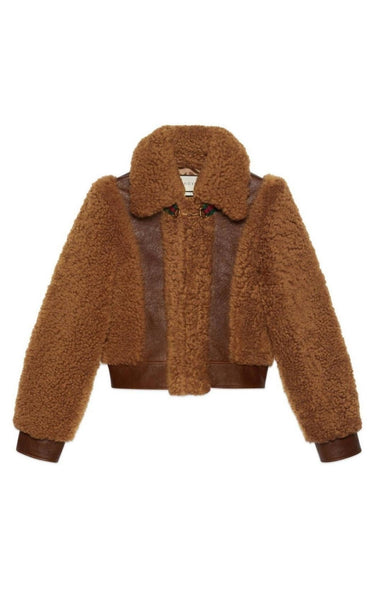 美品♡ グッチ　GUCCI  ムートン　ジャケット　♡ ヘルノ　モンクレール 査定公開】グッチ(GUCCI) ムートンジャケット ボルドーを高価買取