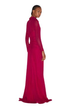 Robe chemise longue en soie fuchsia Gucci Gucci - Catalogue défilé