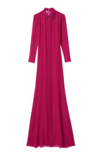 Robe chemise longue en soie fuchsia Gucci Gucci - Catalogue défilé