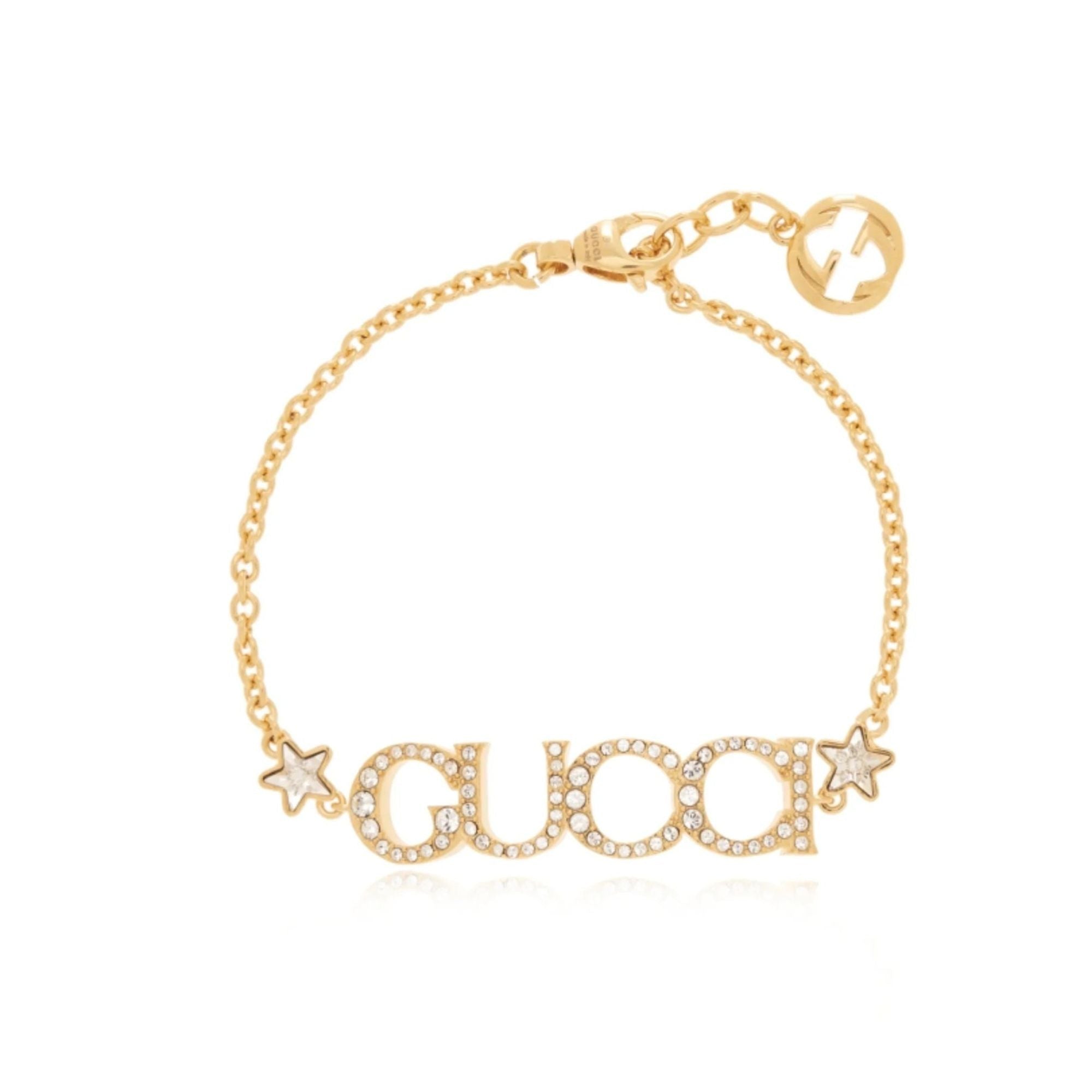 Gucci Script Crystal Bracelet Gold