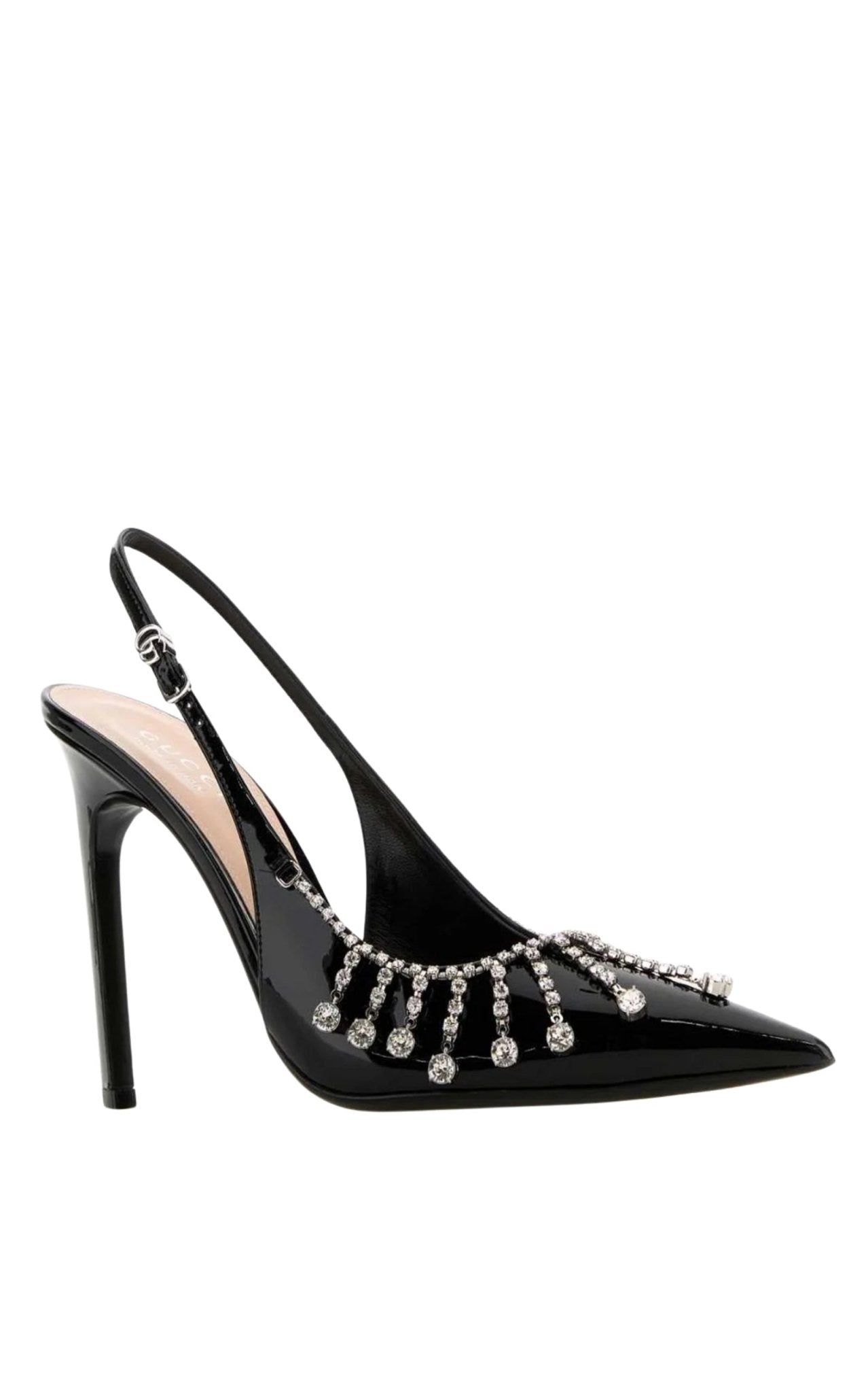 Gucci Guinevere slingback pumps crystal chain detail