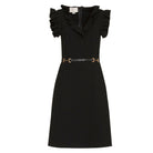 Gucci Horsebit Belted Ruffle Trim Mini Dress - Runway Catalog