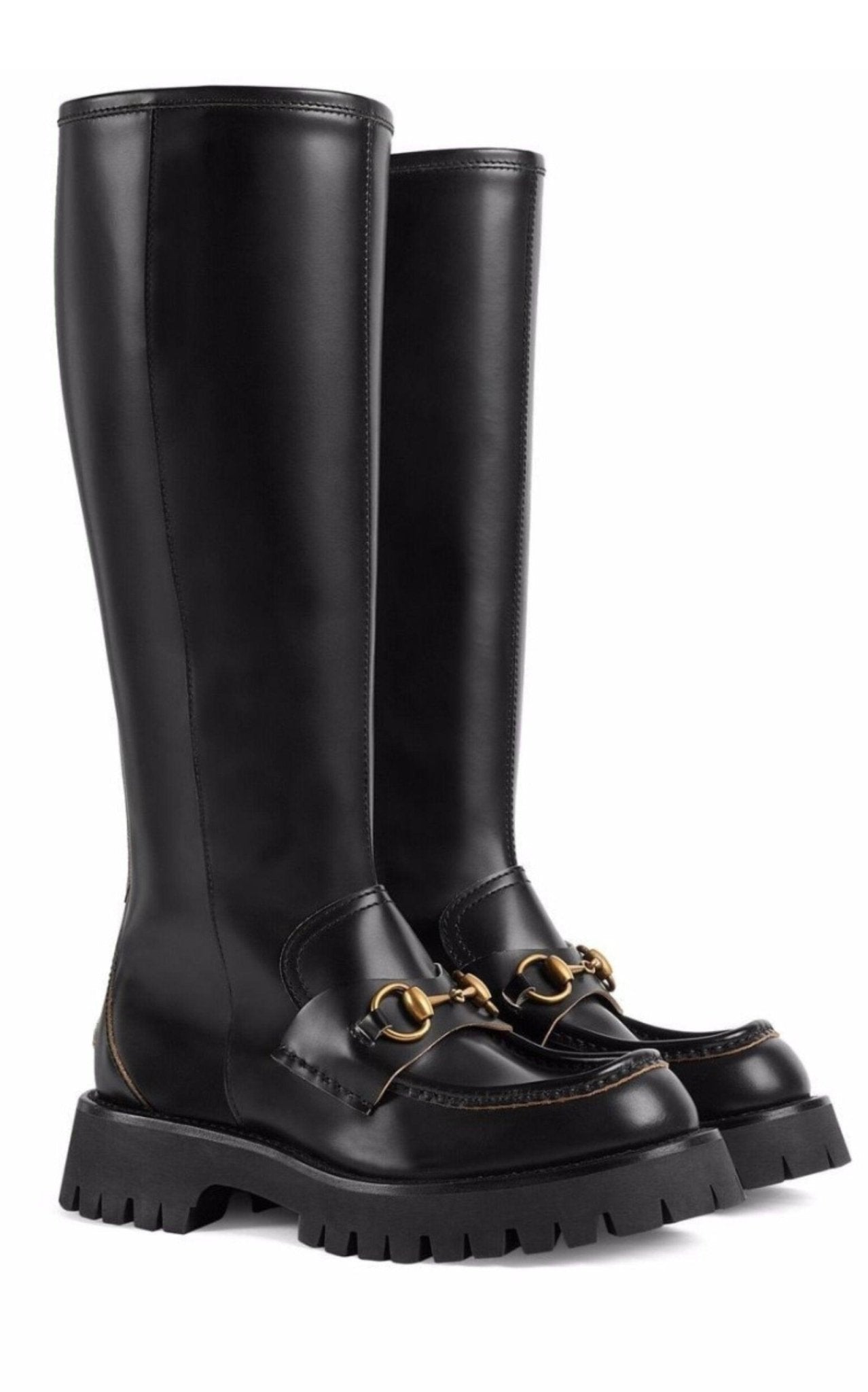 Gucci Horsebit Detail Knee - high Boots - Runway Catalog