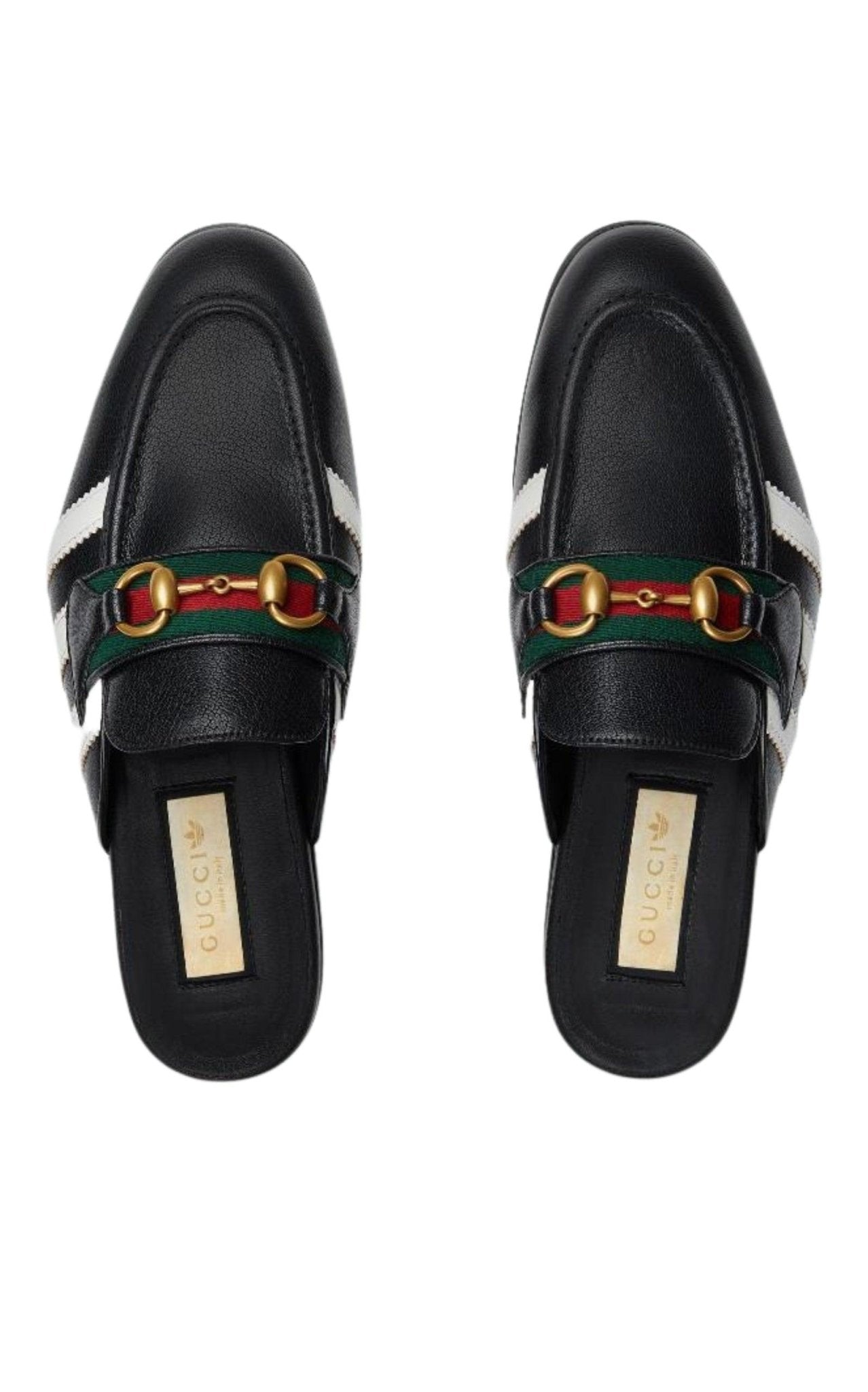 Gucci Horsebit x Adidas Leather Slipper in Black - Runway Catalog