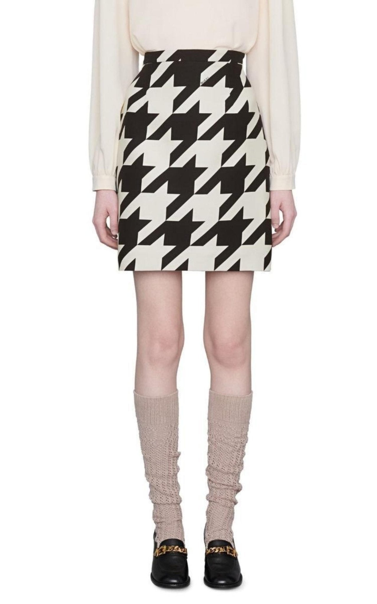 Gucci Houndstooth Mini Skirt - Runway Catalog