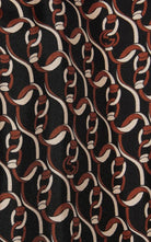 Vestido de seda con estampado de cadena entrelazada G de Gucci - Catálogo de pasarela