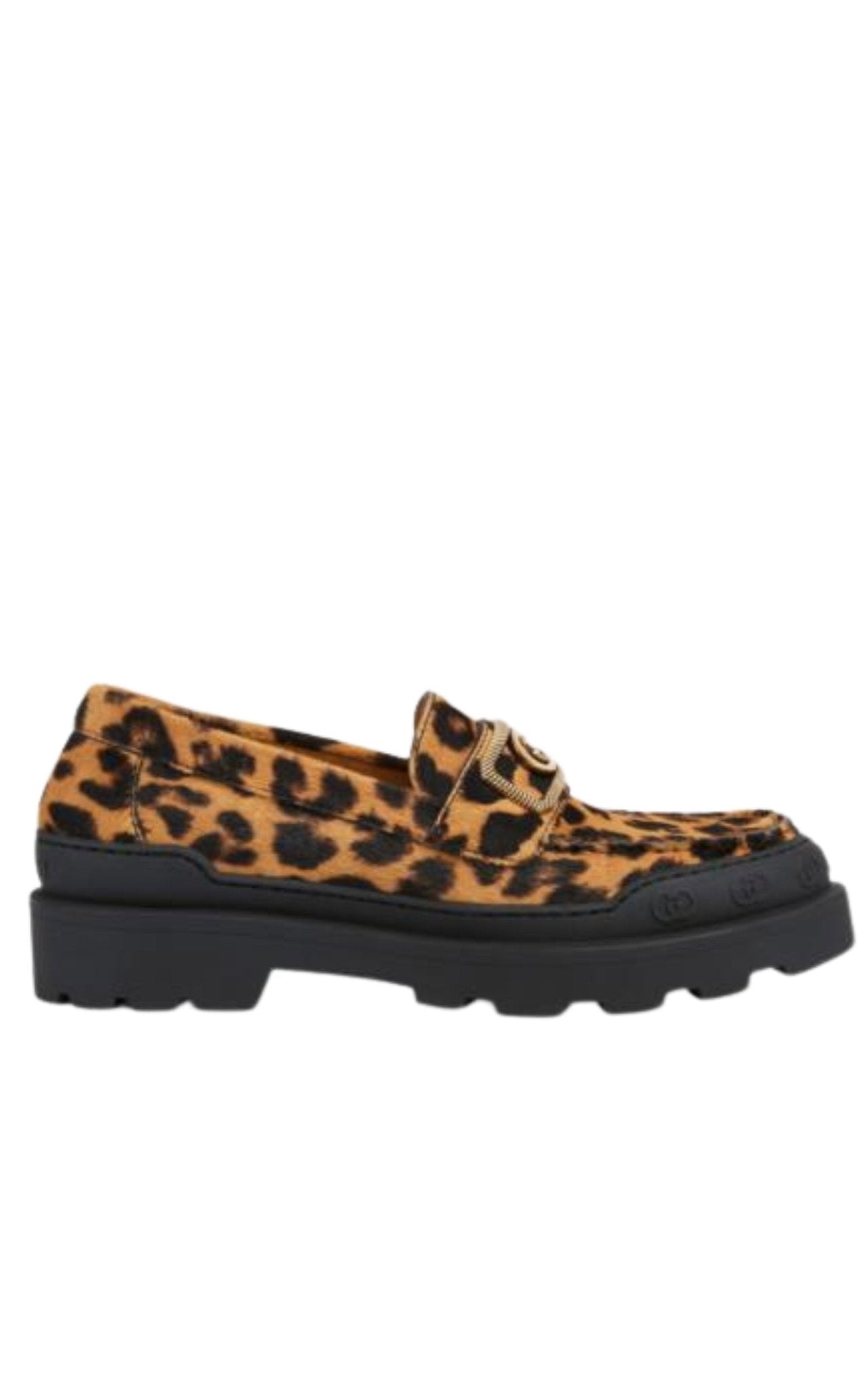 Gucci Leopard Print Leather Loafer
