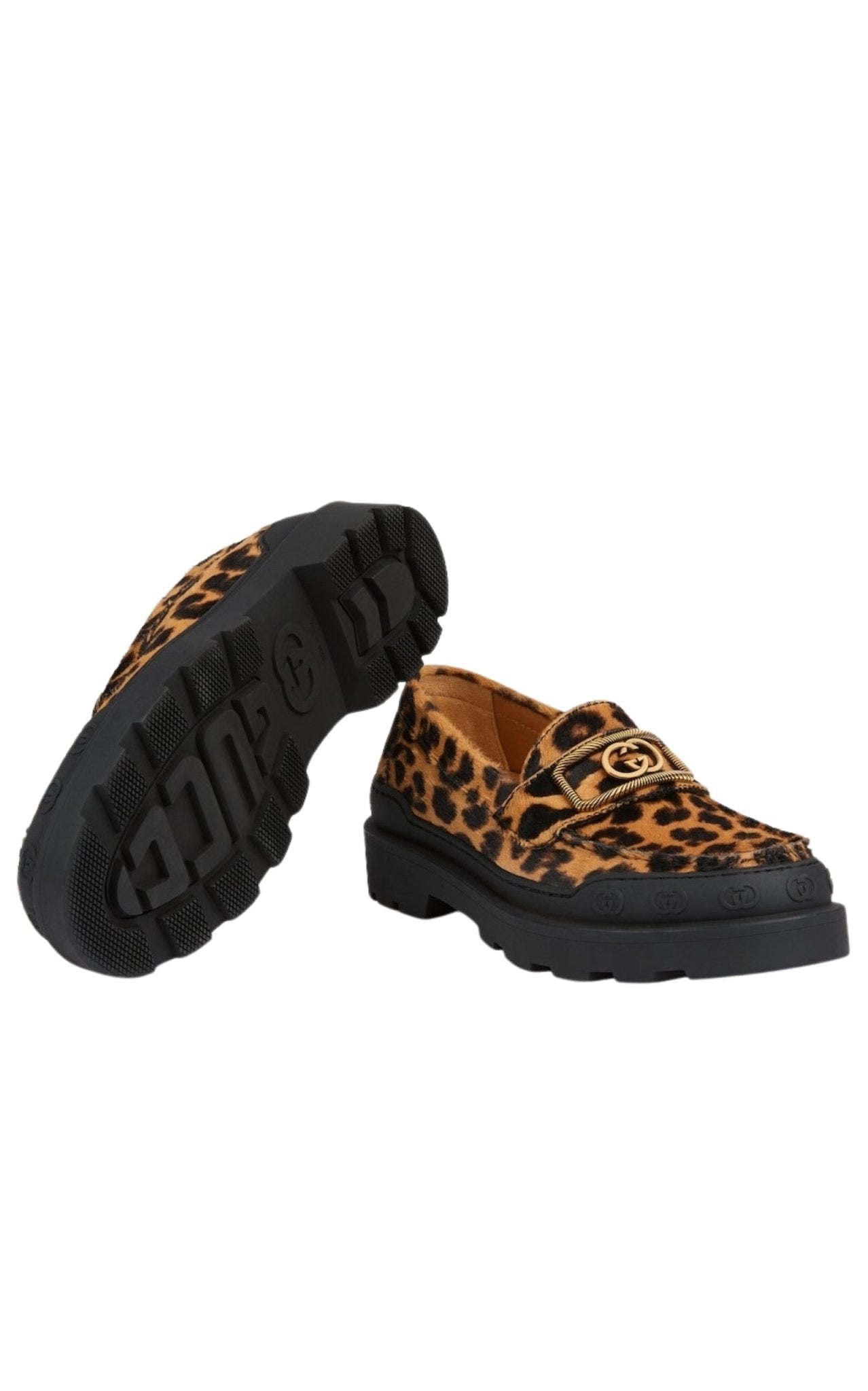 Gucci Leopard Print Leather Loafer