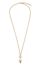 Gucci Interlocking G pearl crystal gold necklace with pendant