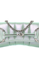 Gucci Iridescent Green Horsebit Chain Medium Shoulder Bag - Runway Catalog