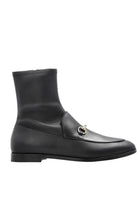Gucci Jordaan black leather ankle boots with horsebit-inspired hardware