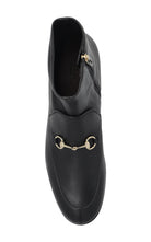 Gucci Jordaan black leather ankle boots with horsebit-inspired hardware