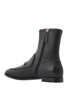 Gucci Jordaan black leather ankle boots with horsebit-inspired hardware
