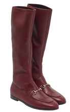 Jordaan Burgundy Leather Knee-High Boots