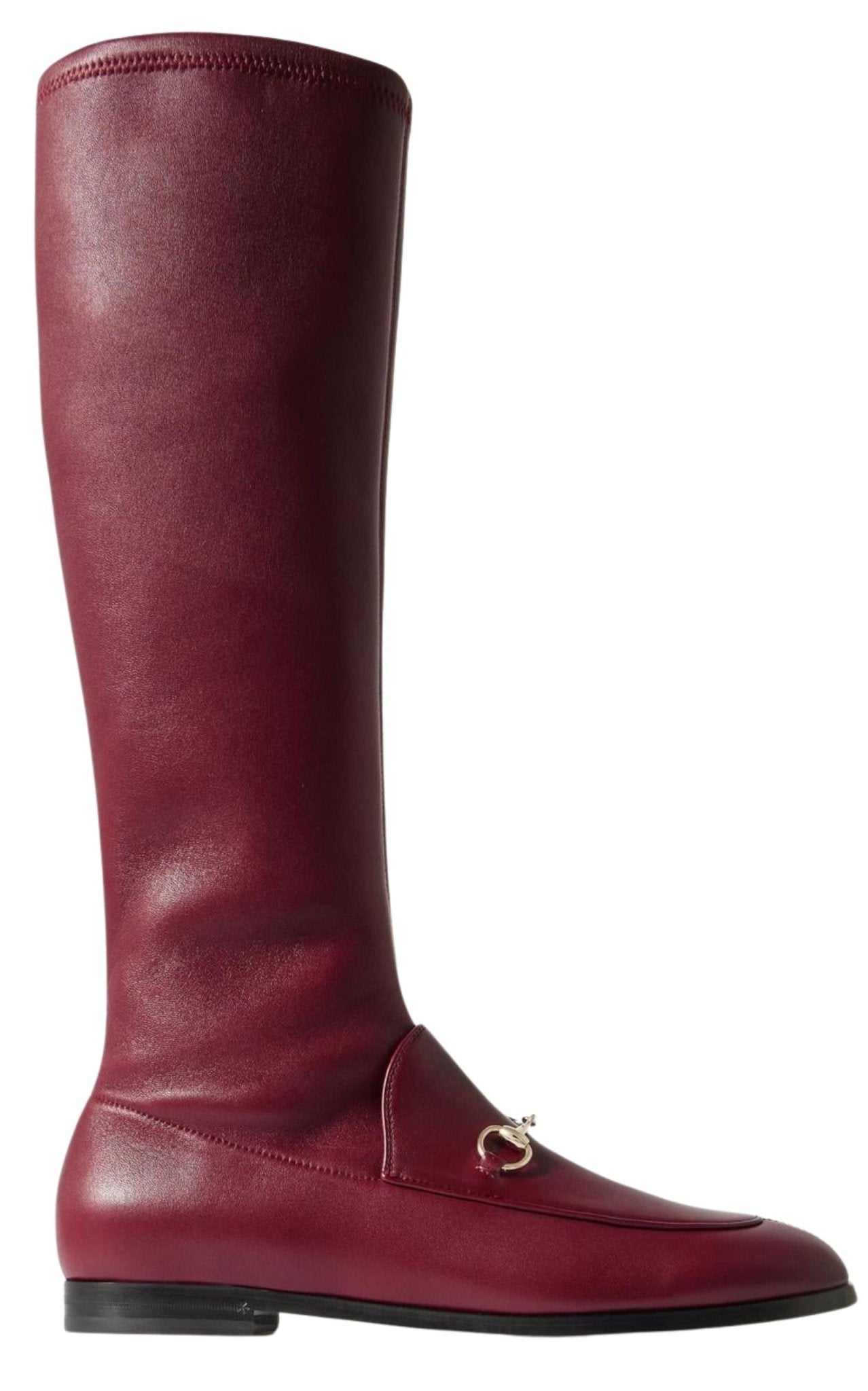 Jordaan Burgundy Leather Knee-High Boots