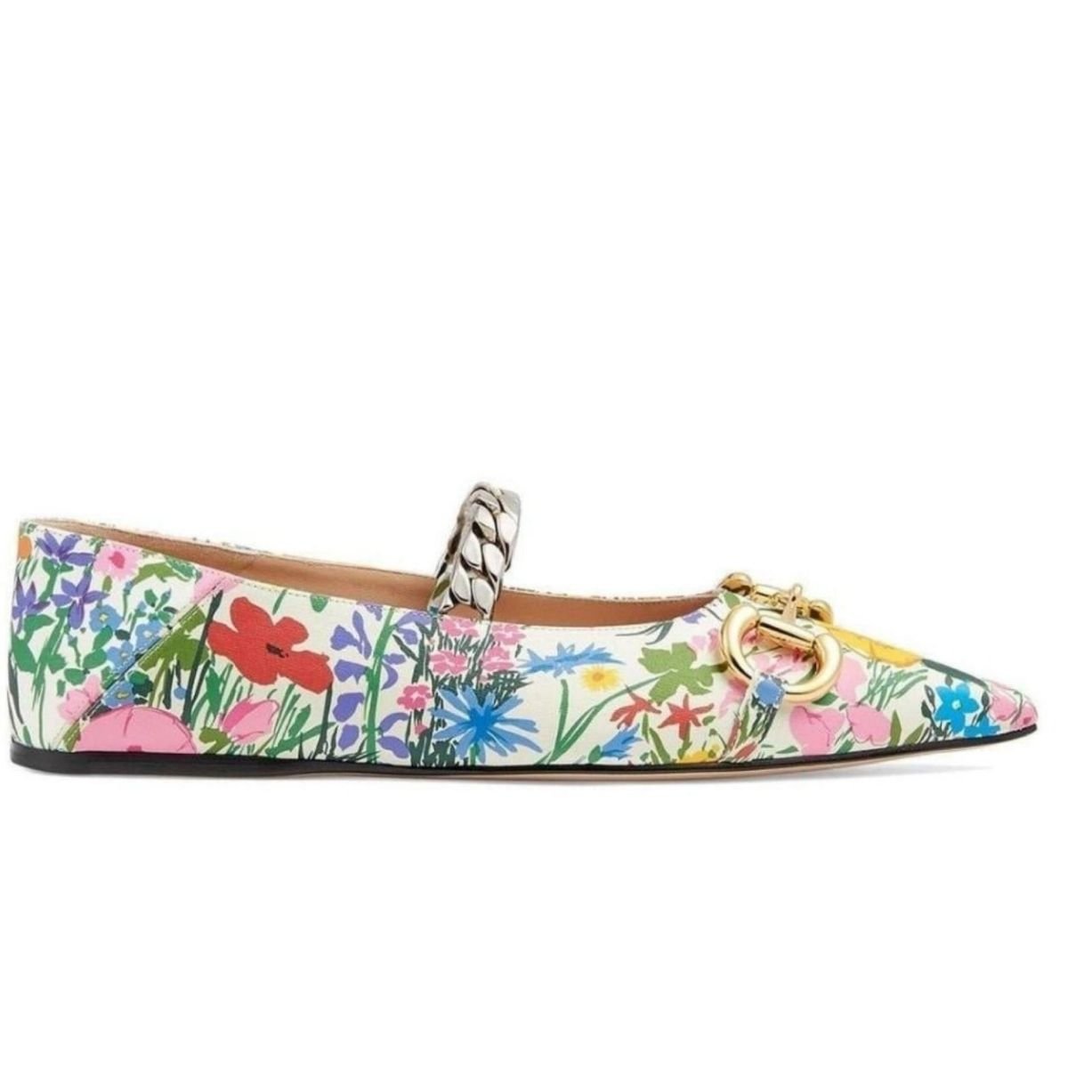 GUCCI×KENSCOTT フラットパンプス Gucci Ken Scott Floral Ballerina Shoes – Runway Catalog