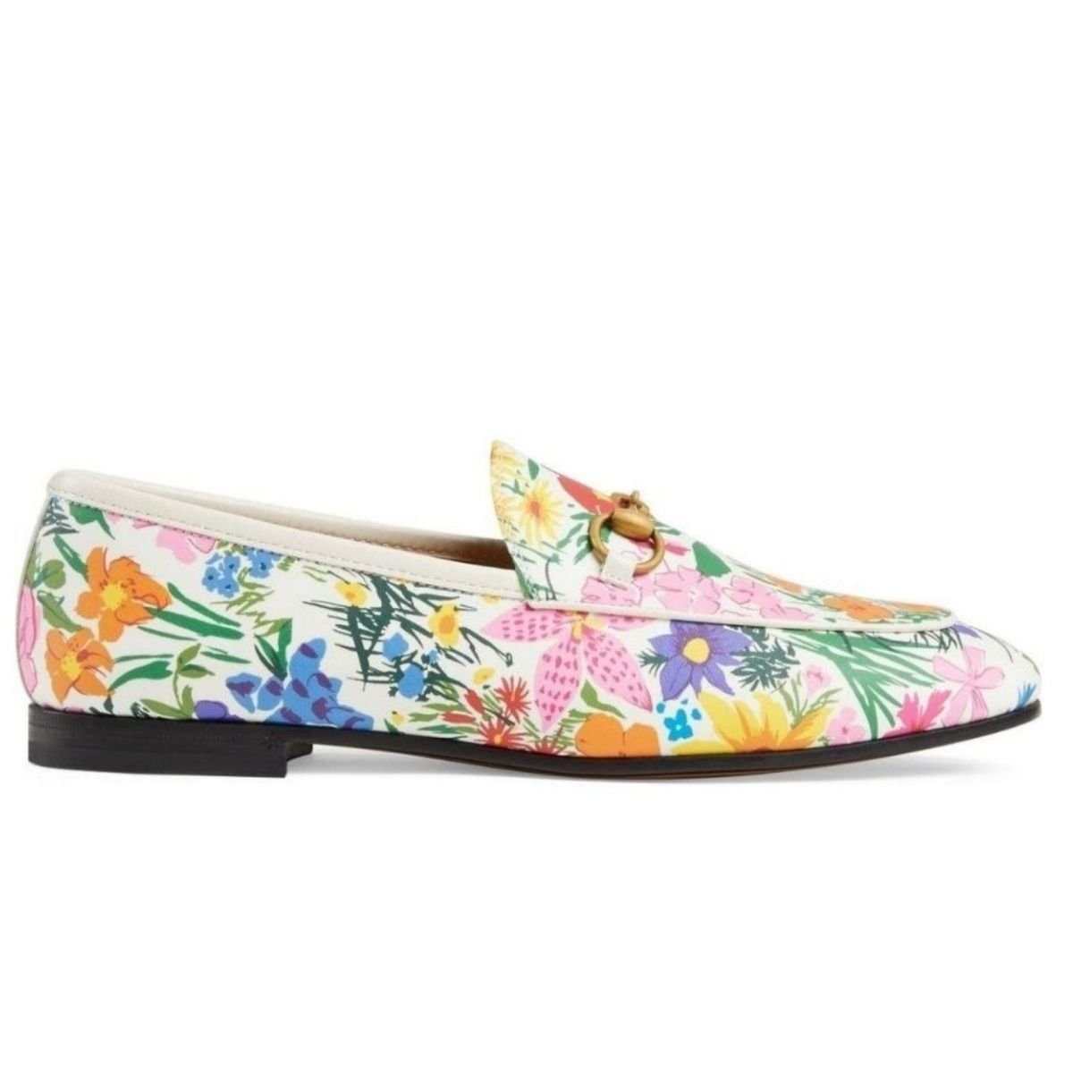 Gucci x Ken Scott Jordaan Floral Horsebit Leather Loafers