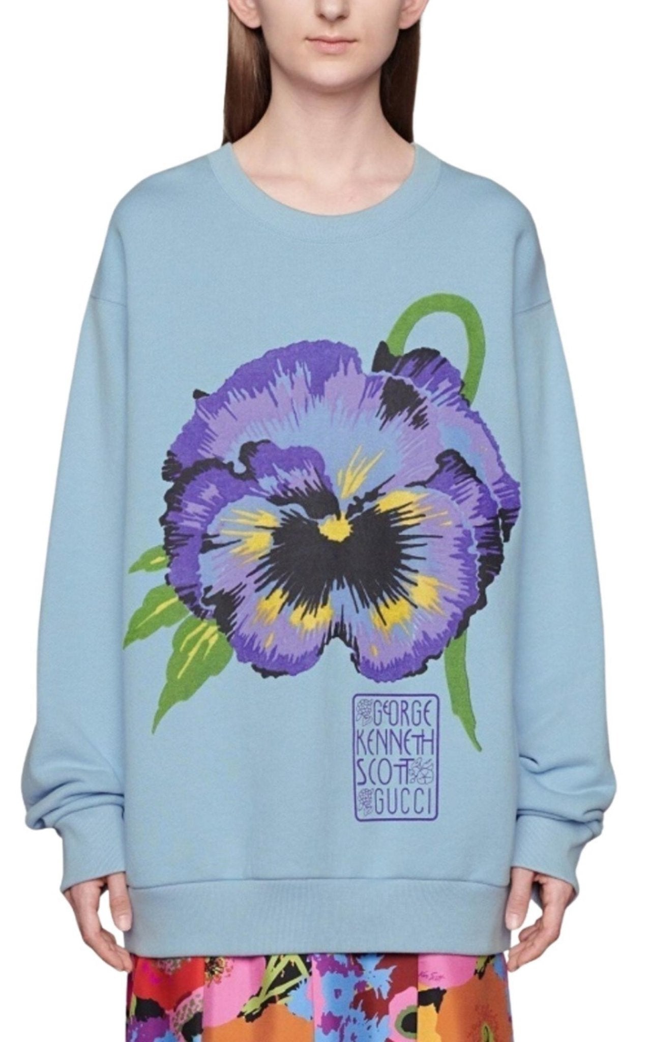 Gucci Ken Scott Print Cotton Crewneck Sweatshirt - Runway Catalog