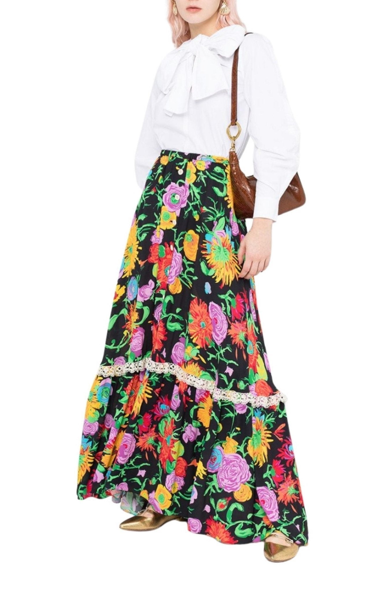 Gucci Ken Scott- Print Viscose Skirt