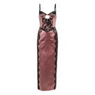 Gucci Lace - trimmed Silk Satin Midi Dress - Runway Catalog