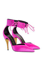 Gucci Schnürpumps aus rosa Satin – Laufsteg-Katalog
