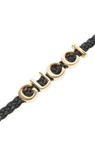 Gucci leather choker necklace angled view