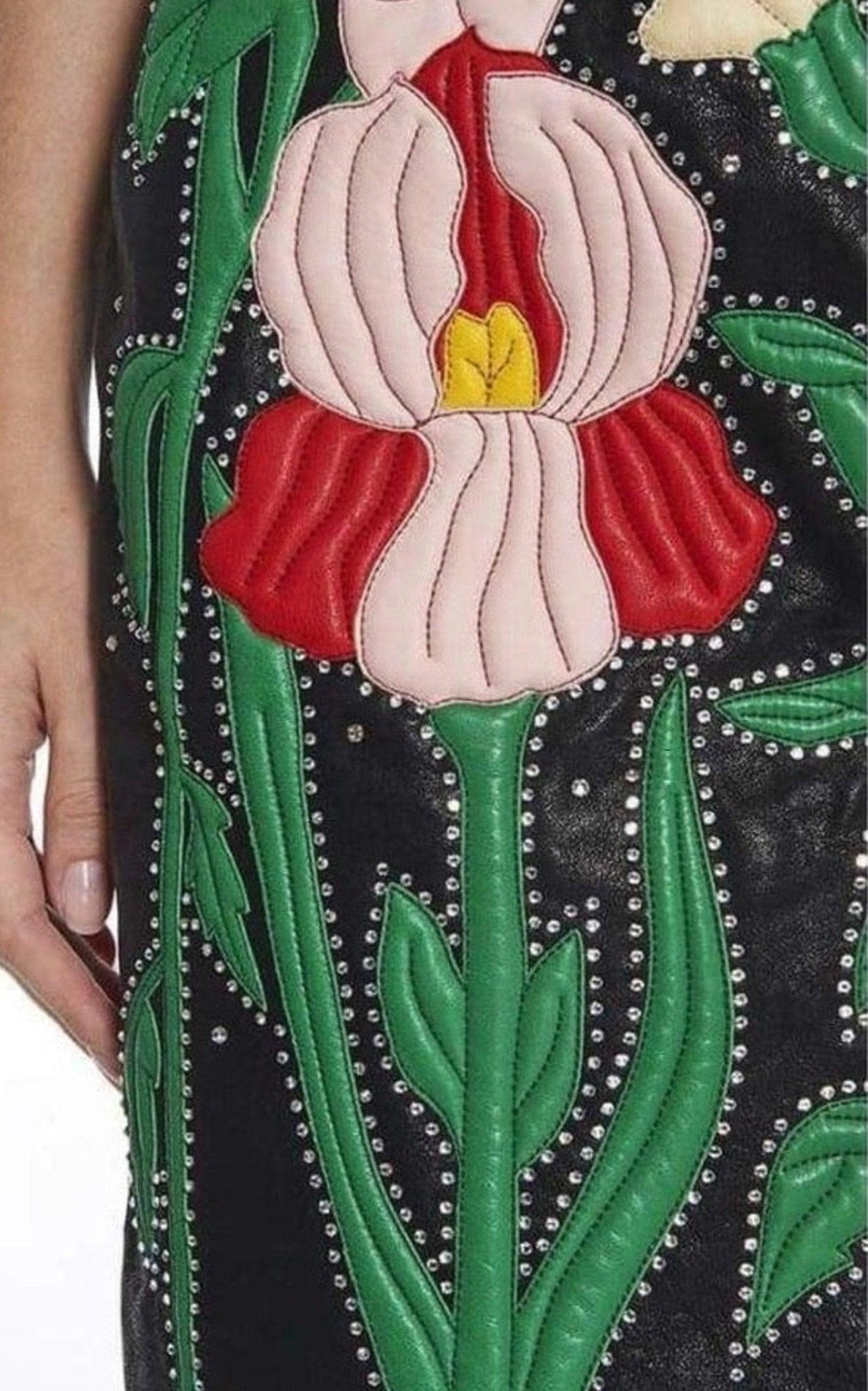 Gucci Leather Flower Intarsia Strapless Dress – Runway Catalog