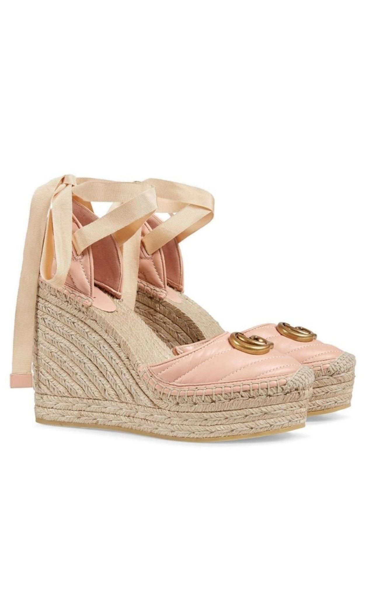 Gucci Leather Matelassé Platform Espadrilles - Runway Catalog