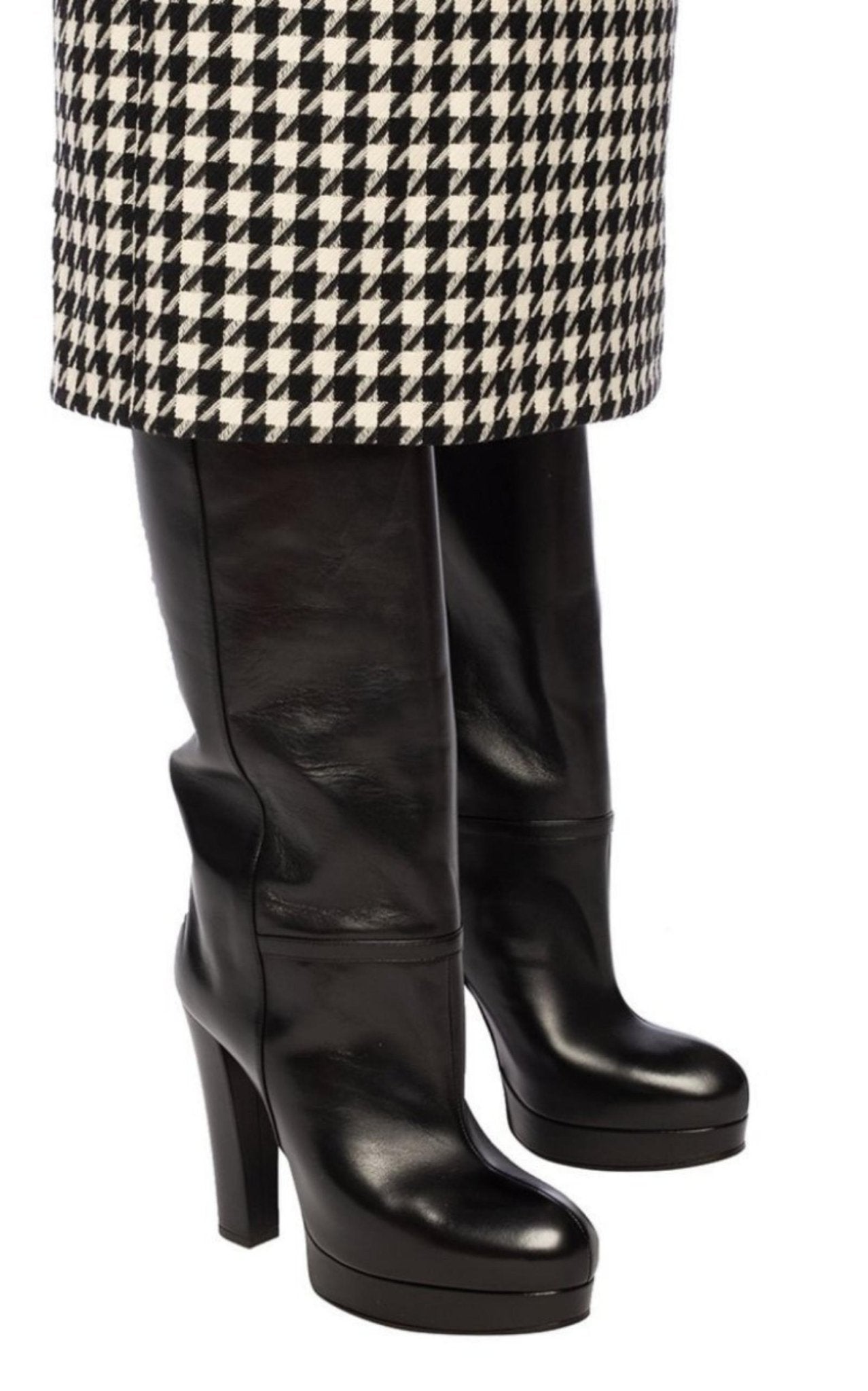 Gucci Leather Platform Knee High Boots - Runway Catalog