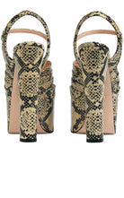 Gucci Leather Python Print Platform Sandals - Runway Catalog