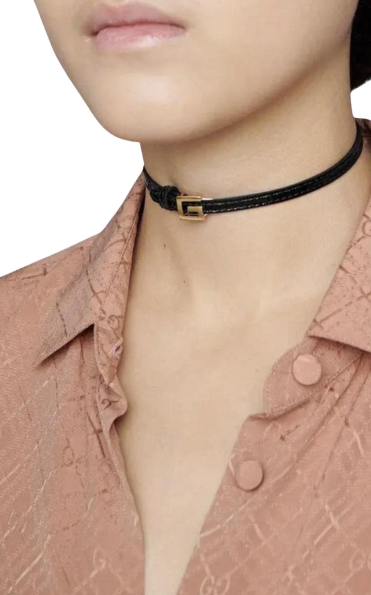 Gucci Leather Square GG Choker – Runway Catalog