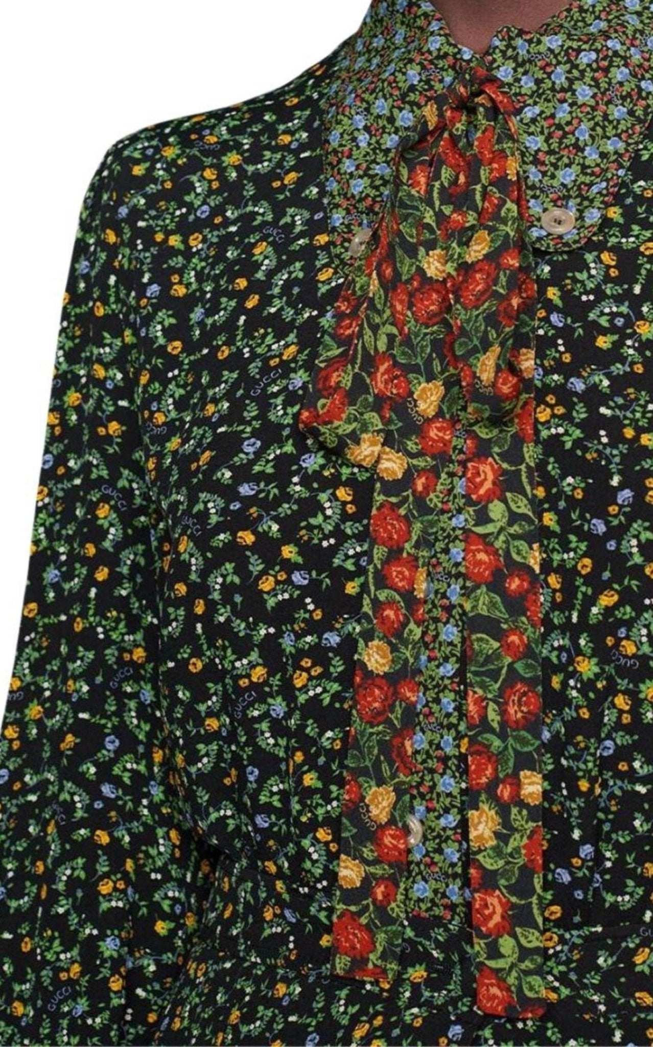 Gucci Liberty Floral Bow Detail Shirt
