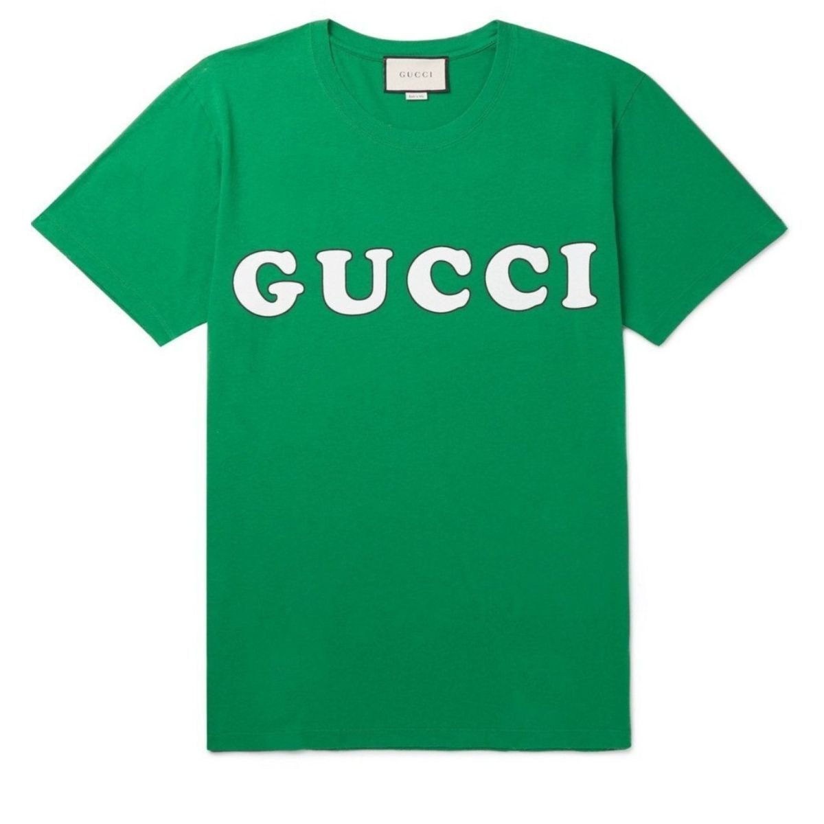 Gucci Logo-Print Cotton T-Shirt in Green