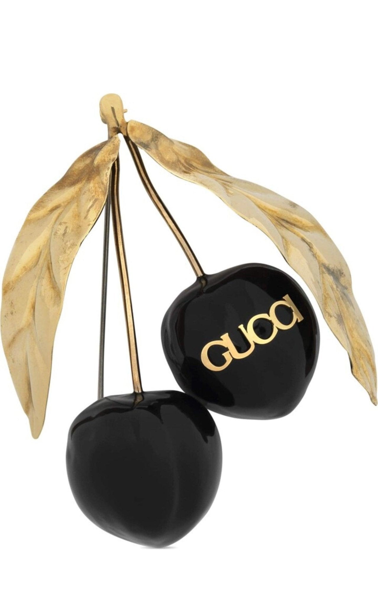 Gucci Logo-print Enamel Cherry Brooch – Runway Catalog