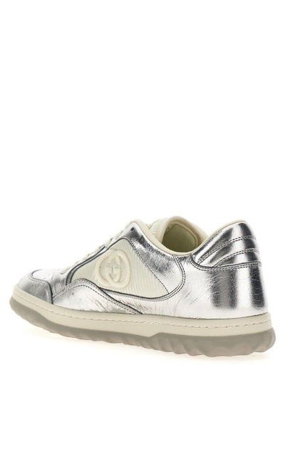 Gucci Mac 80 Silver Leather Sneakers - Runway Catalog