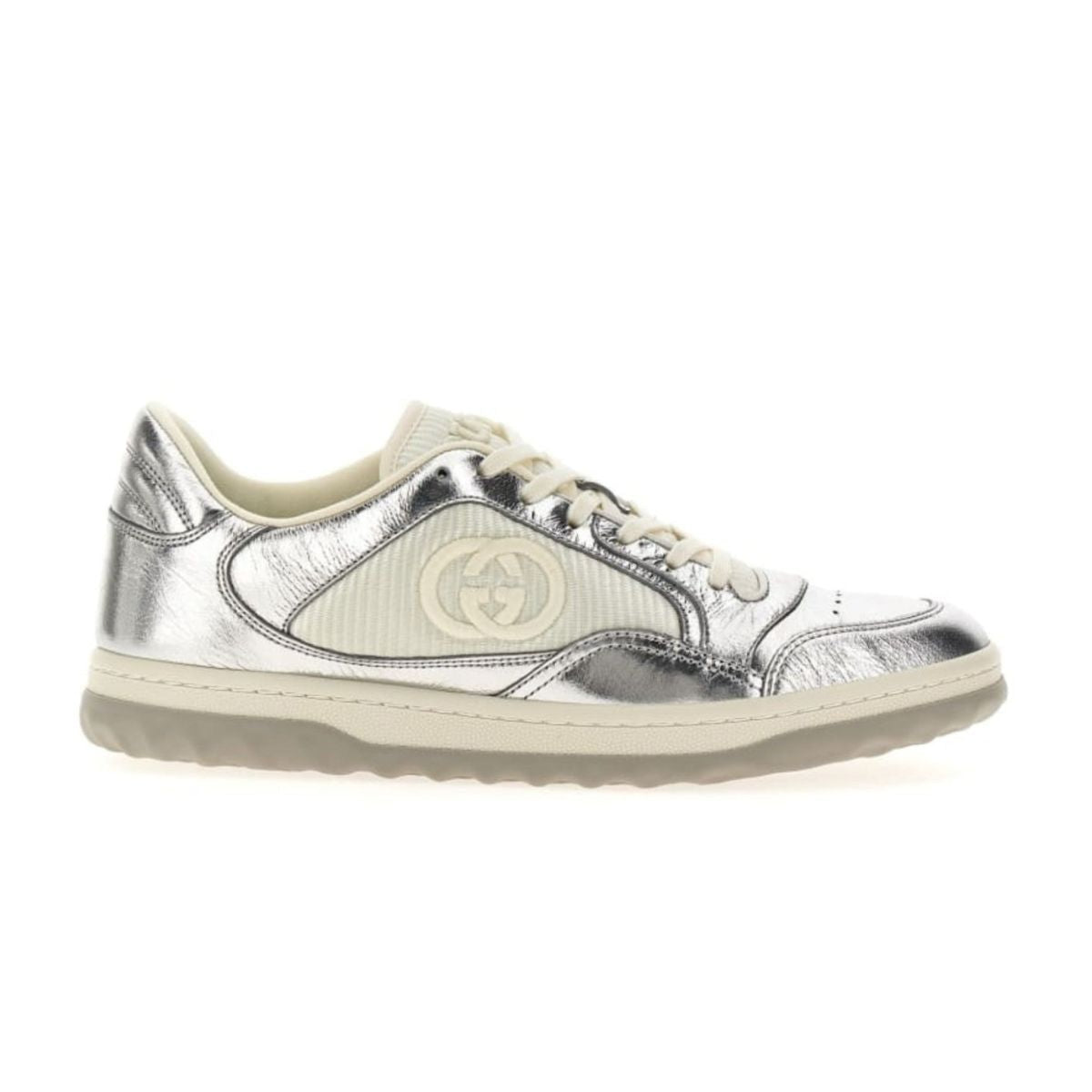 Gucci Mac 80 Silver Leather Sneakers – Runway Catalog