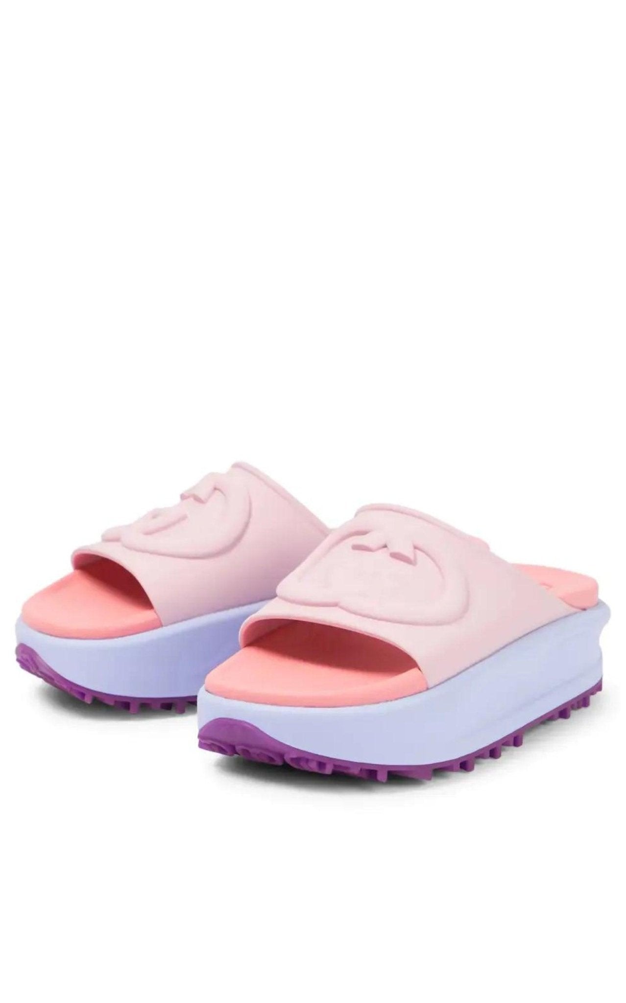 Gucci Miami GG - Embossed Pink Rubber Slides - Runway Catalog