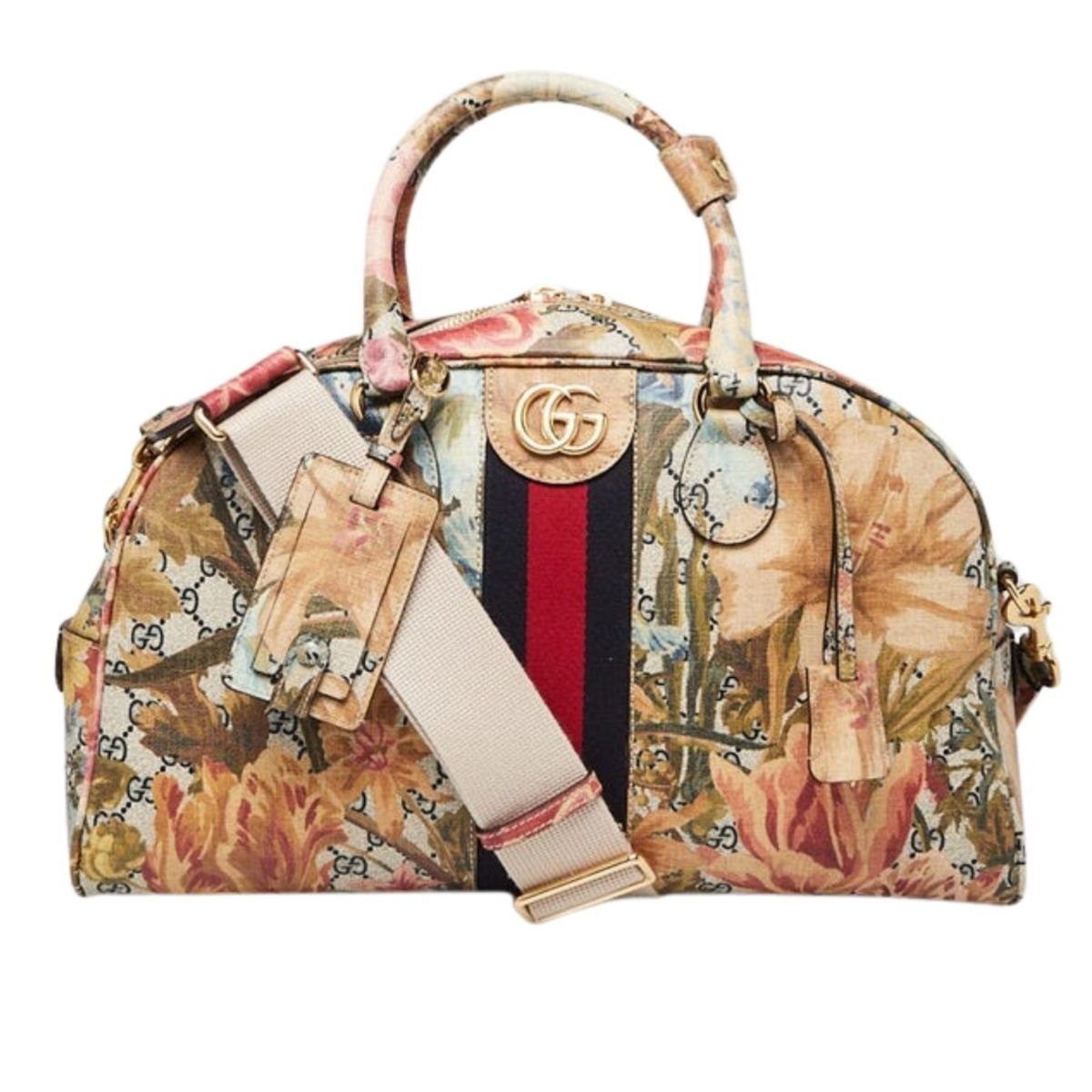 Sac Ophidia en toile enduite GG à imprimé floral multicolore Gucci - Catalogue Runway