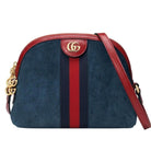 Gucci Navy Leather Suede Ophidia Shoulder Bag - Runway Catalog