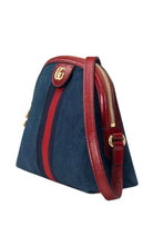 Gucci Navy Leather Suede Ophidia Shoulder Bag - Runway Catalog