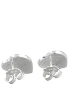 Gucci interlocking G heart stud earrings post back detail